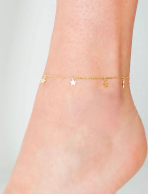 Open image in slideshow, Dainty Star Anklet
