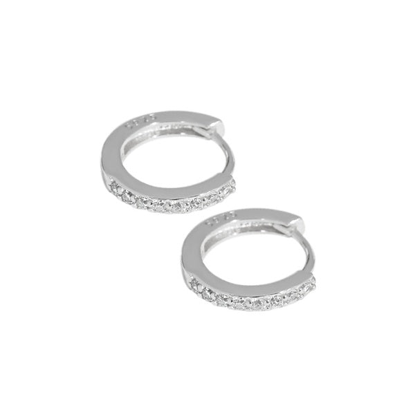 Carly Pave Cubic Zirconia Hoops